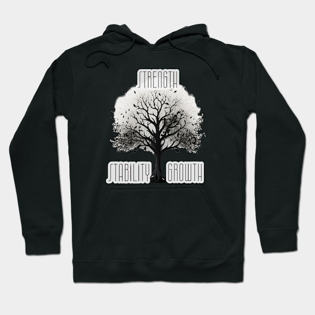 Tree of Life - Strength Growth Stability Hoodie by JusstTees